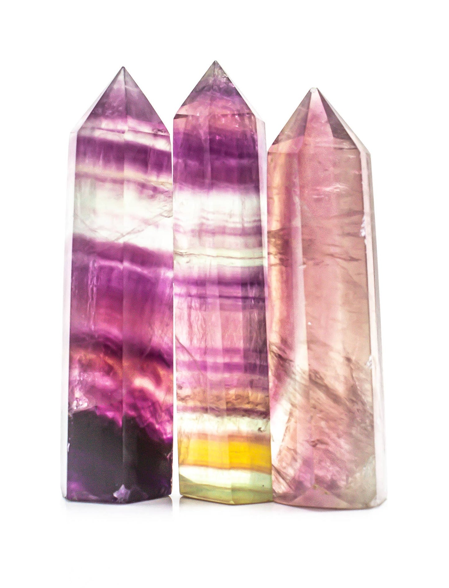 Rainbow Fluorite Obelisk Towers