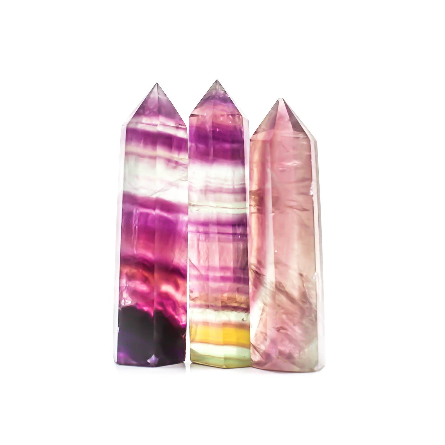 Rainbow Fluorite Obelisk Towers