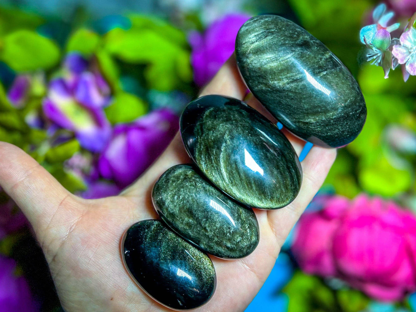 Gold Obsidian Palmstones