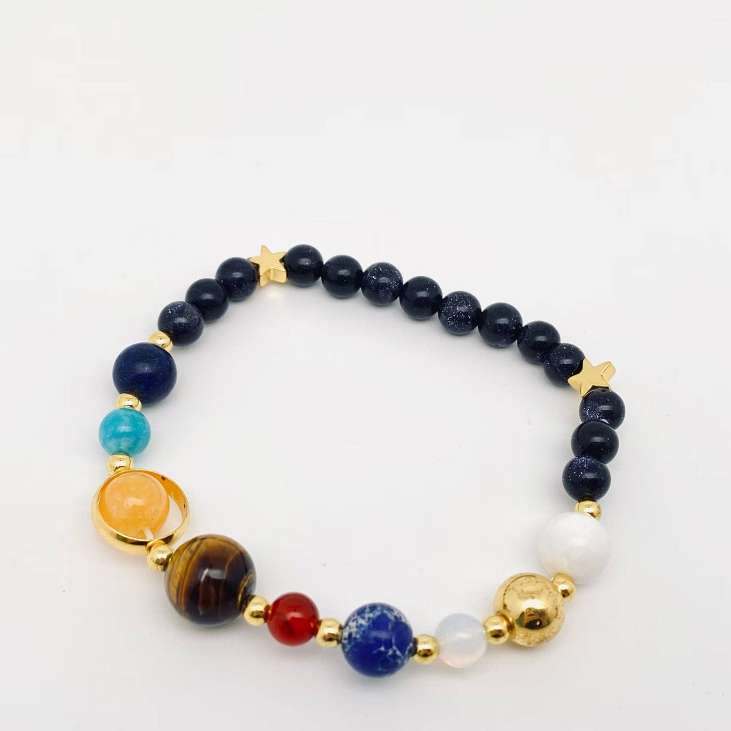 Galaxy Solar System Natural Stone Bracelet