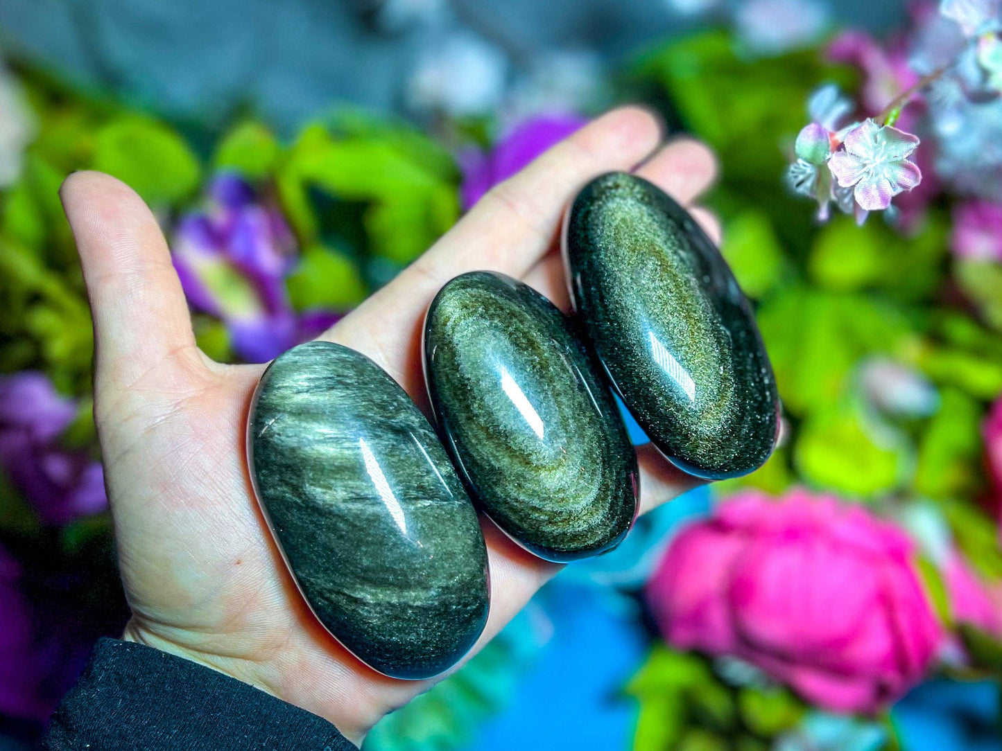 Gold Obsidian Palmstones