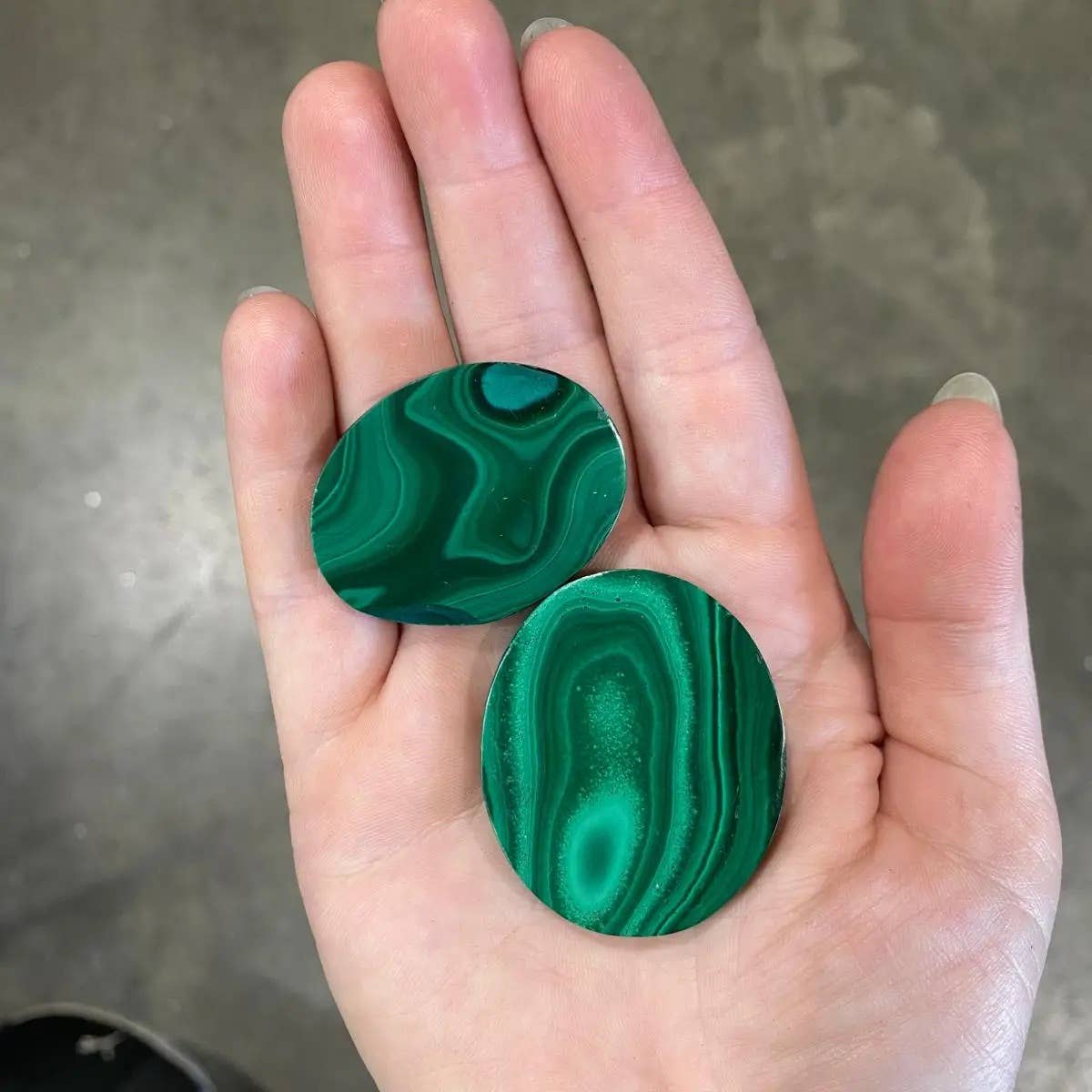 Malachite Palm Stone