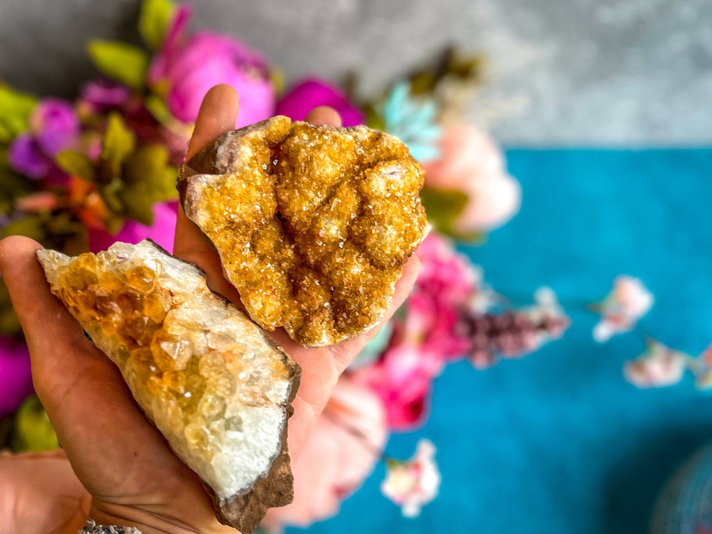 Raw Citrine Clusters Ethically Sourced