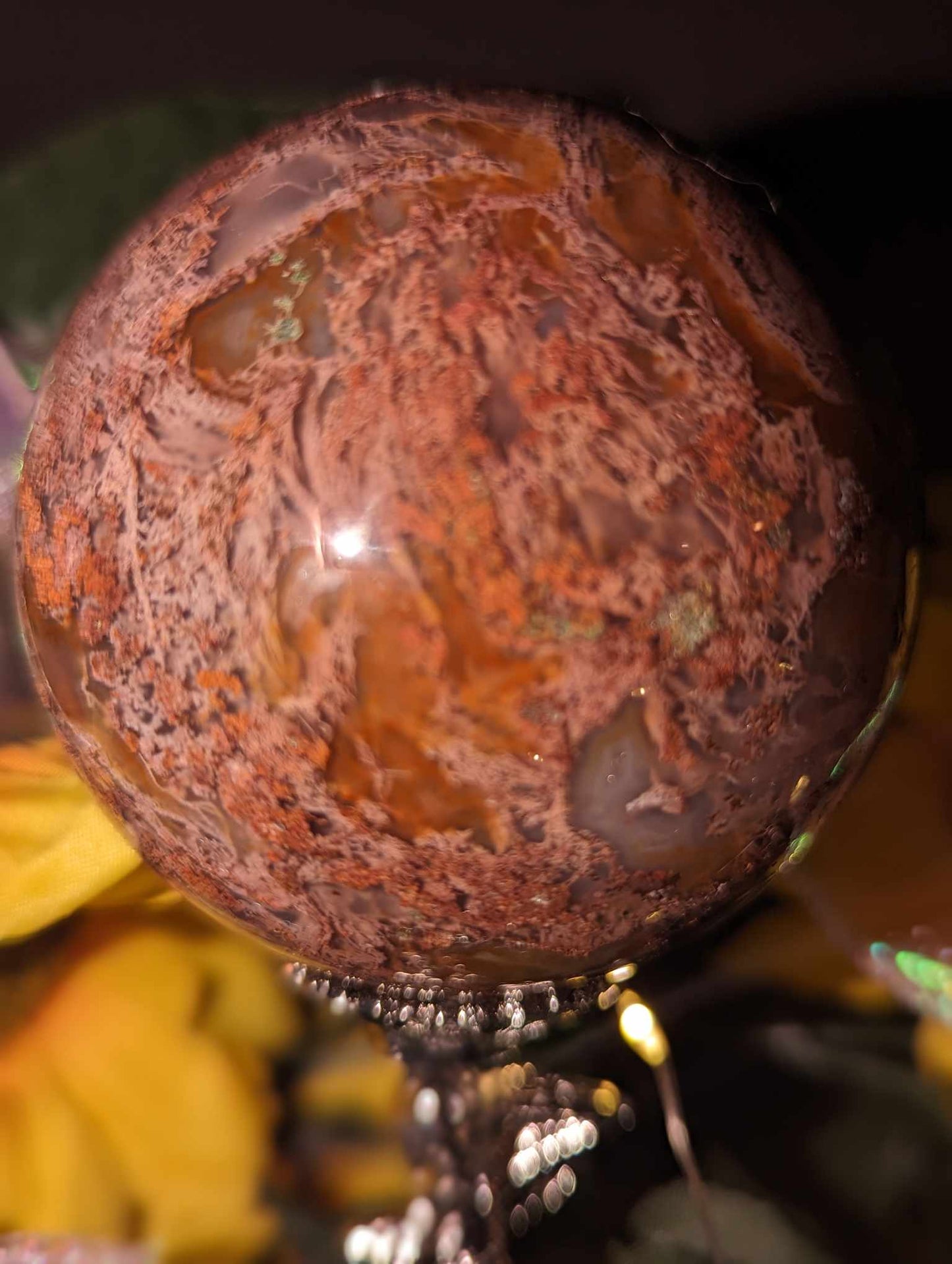 Red Moss Agate Sphere