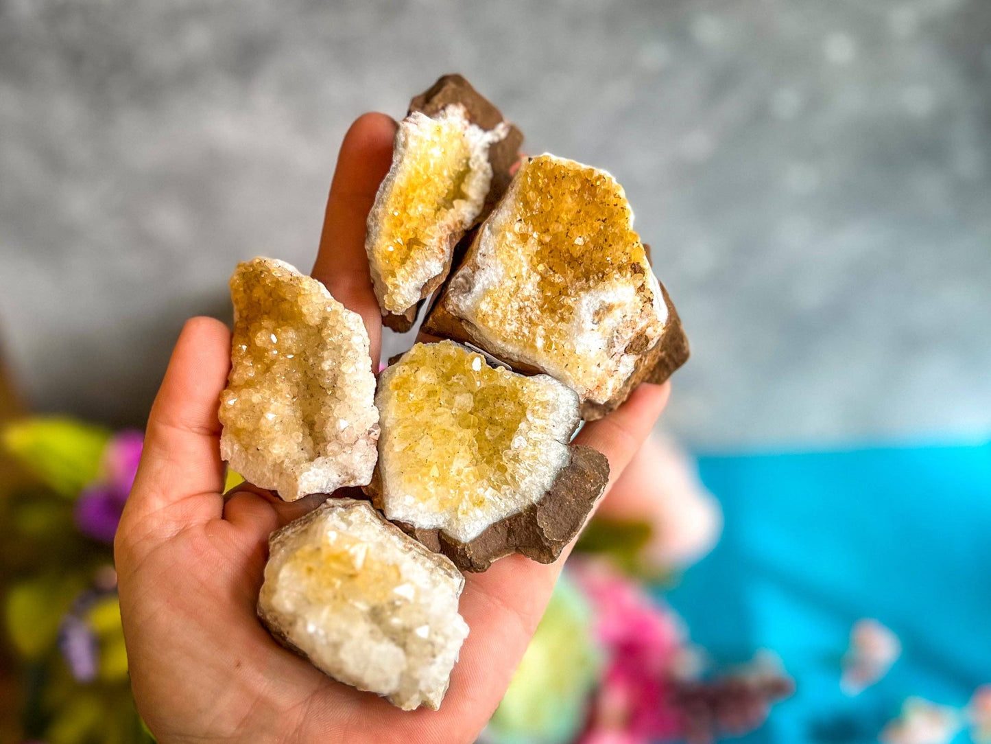 Raw Citrine Clusters Ethically Sourced