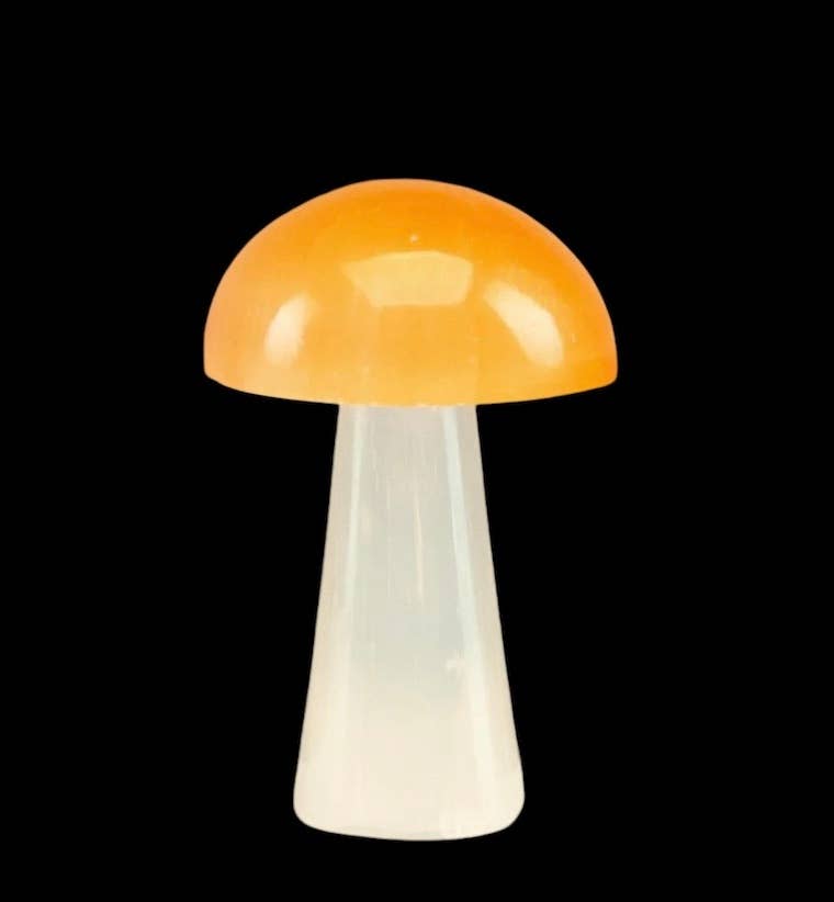 Selenite Mushroom Orange