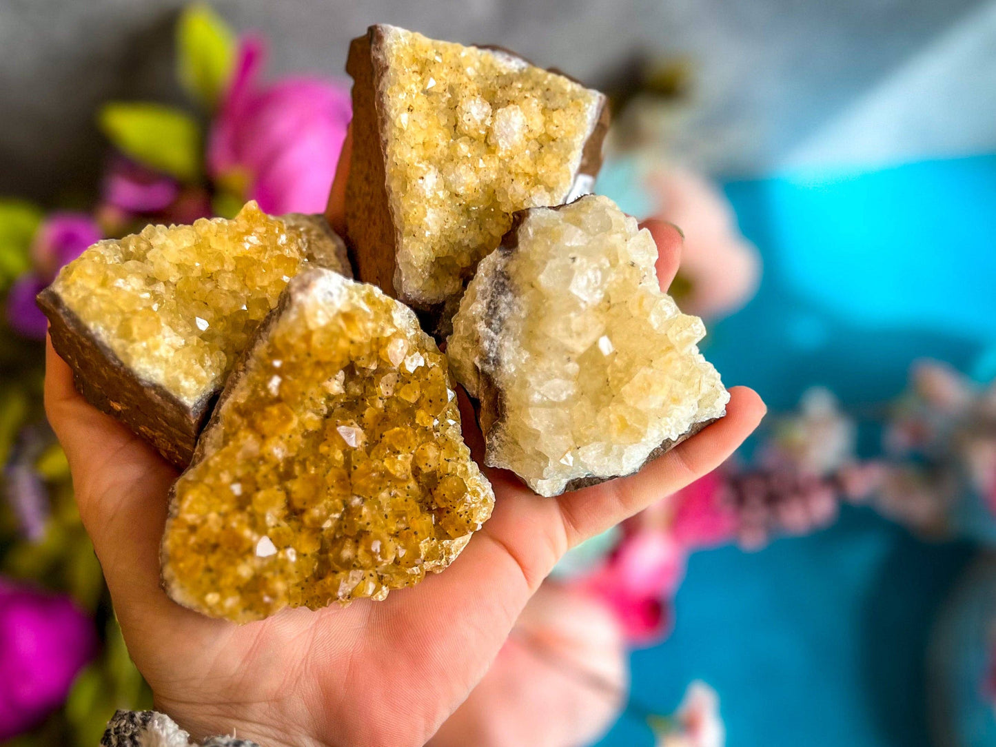 Raw Citrine Clusters Ethically Sourced