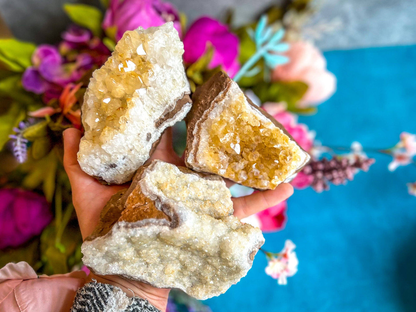 Raw Citrine Clusters Ethically Sourced