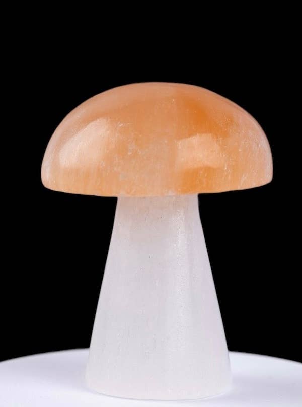 Selenite Mushroom Orange