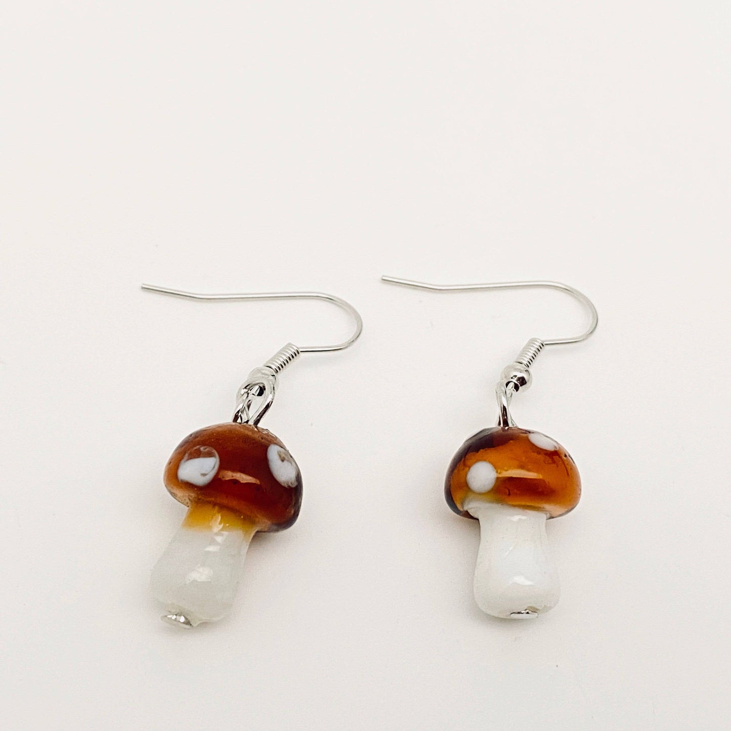 Brown Mushroom Earrings