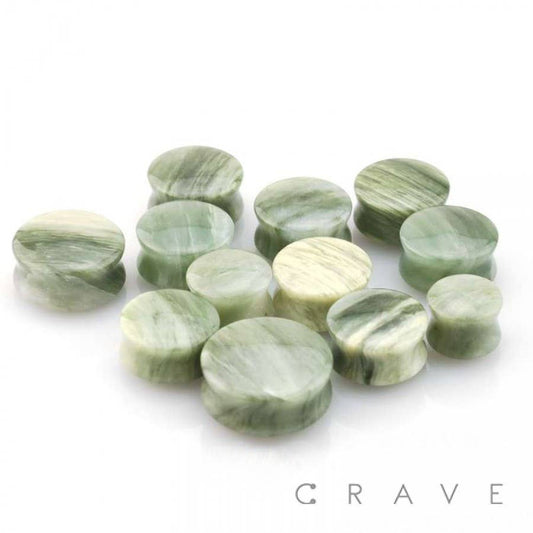 Green Jasper Stone Saddle Plugs