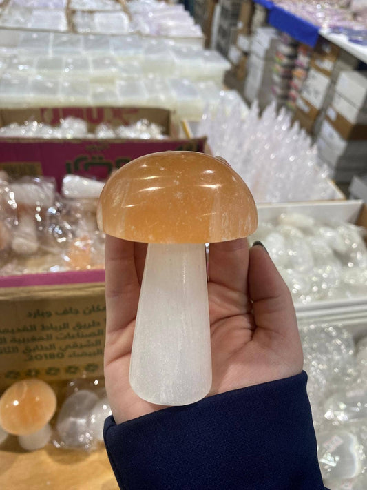 Selenite Mushroom Orange