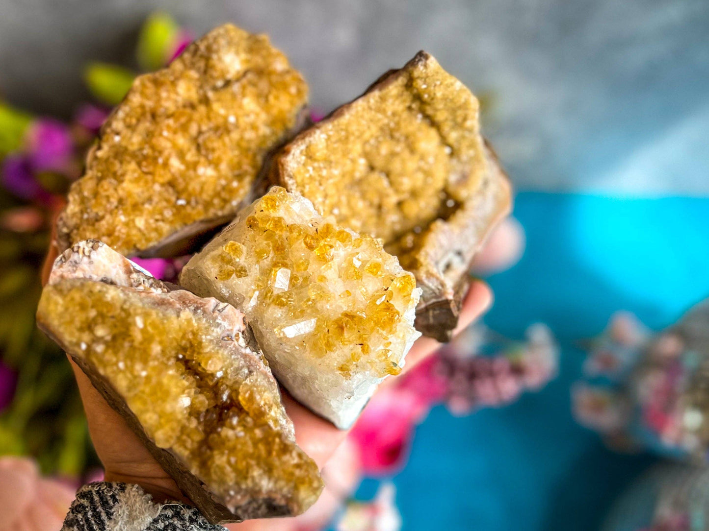 Raw Citrine Clusters Ethically Sourced