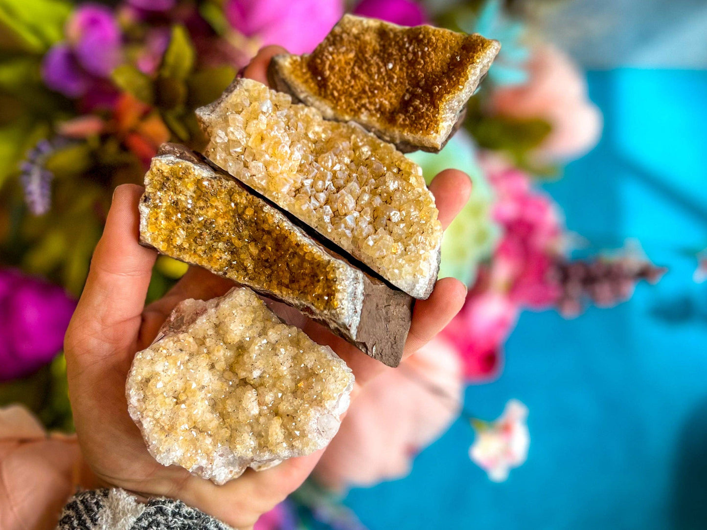 Raw Citrine Clusters Ethically Sourced